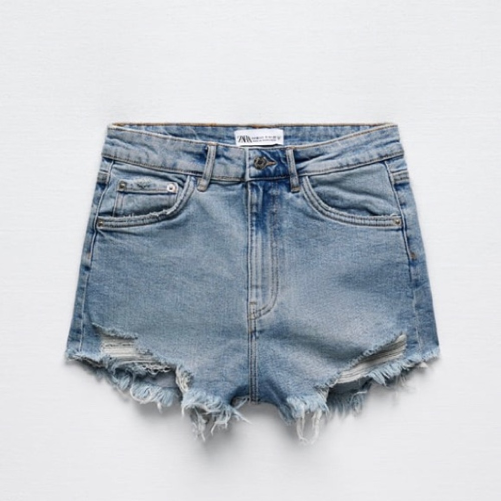 Zara High Rise Denim Shorts